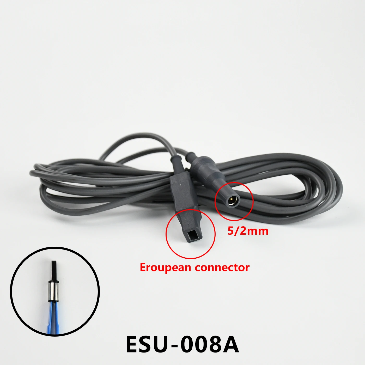 V-Lock Reusable bipolar forceps cable silicone wire with 2mm 4mm banana  for eroupean connector compatible