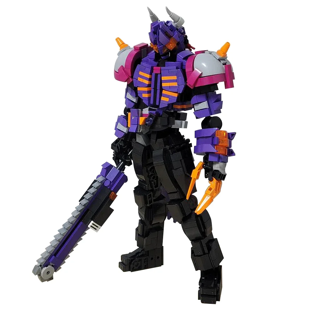 

MOC Japanese Anime Mecha Warrior Kameneds Buffas Mech Robot Model Building Blocks Mech Monster Characters Bricks Toy Kids Gift