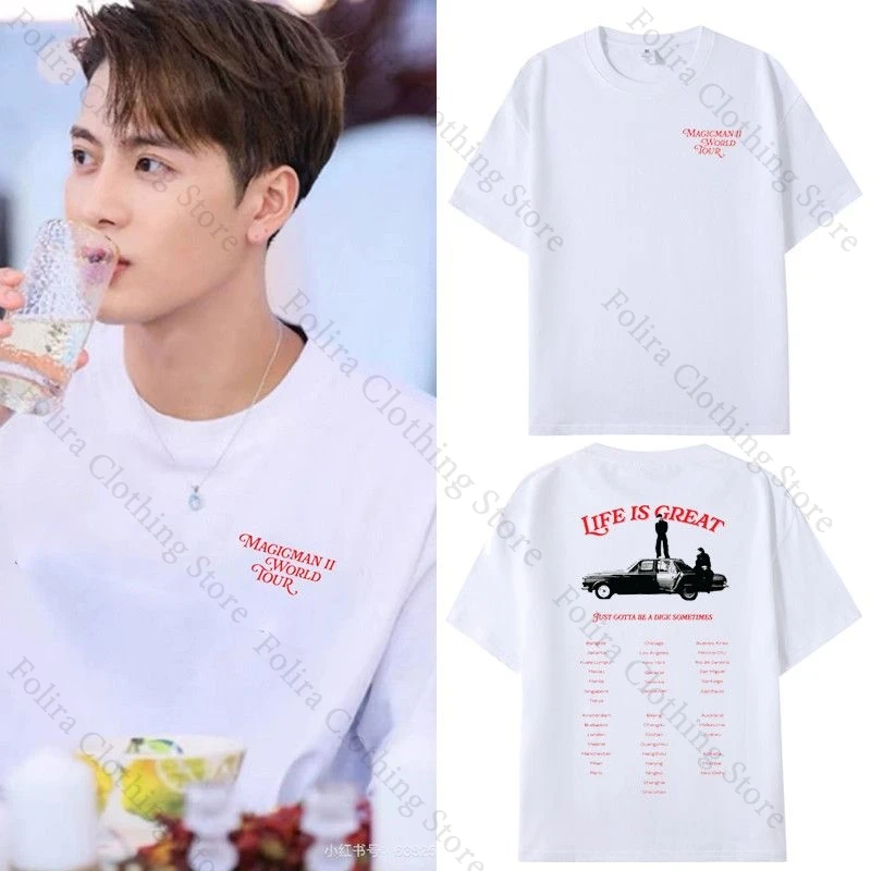 Jackson Wang Concert MAGICMAN 2 Same T-shirt Cotton Summer Short Sleeve Tee for Fans Men Women Tshirts Fashion Casual Clothes