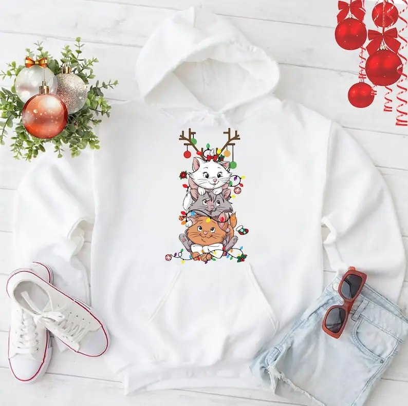 

Толстовка с Рождеством Snow ManThe Aristcats, толстовки для мужчин и женщин, винтажные толстовки в стиле хип-хоп, повседневная уличная одежда с длинными рукавами и капюшоном