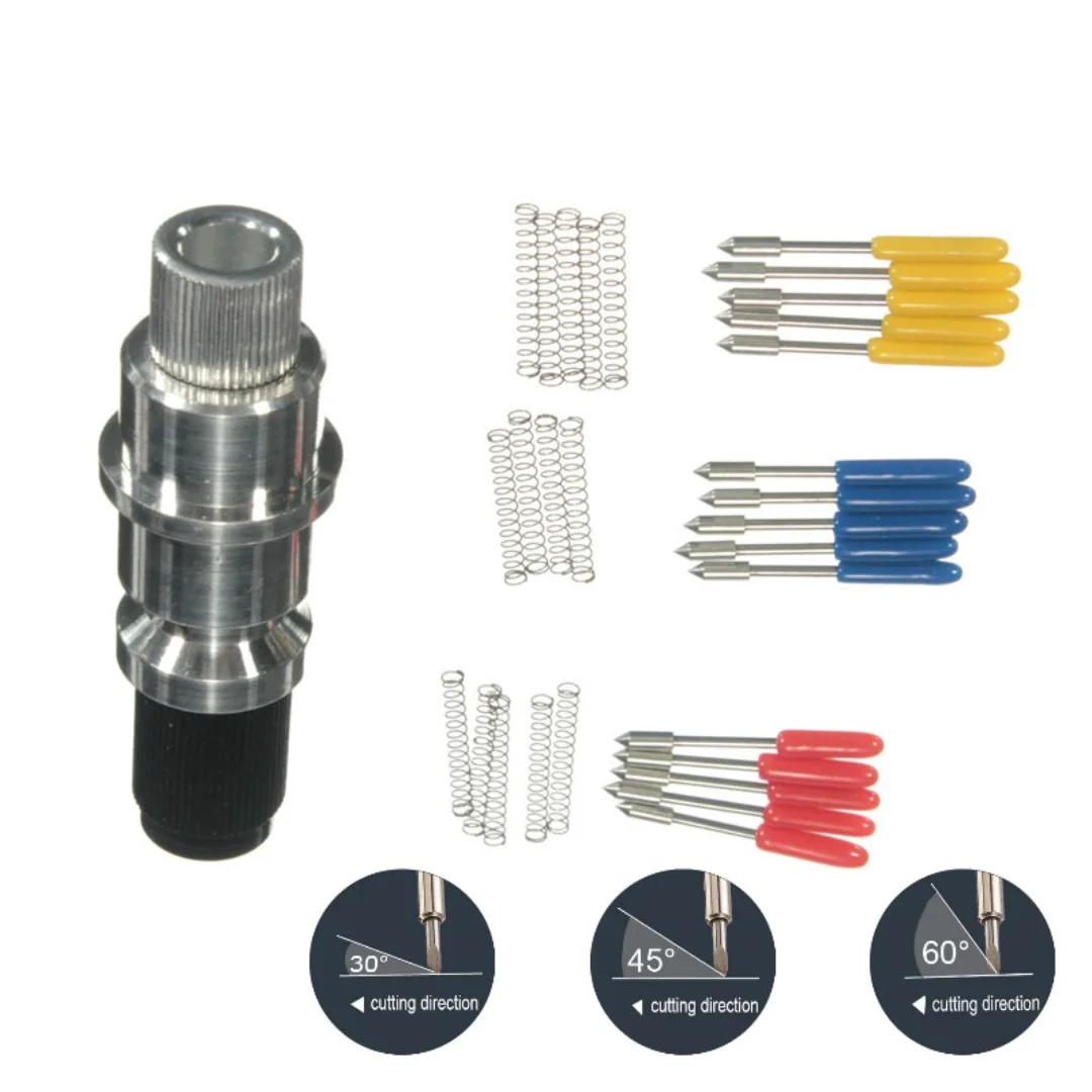 KZTech 15pcs lame per macchine per incisione della taglierina del vinile per Graphtec CB09 + 1pc supporto per lama cammeo Silhouette CB09U ad alta durezza