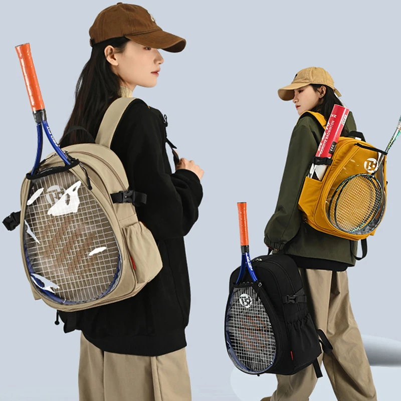 

Tennis Badminton Racket Bag Hold 2-Rackets Rucksack Large Capacity Sport Shoulder Bag Men Women Versatile Squash Racket Backpack