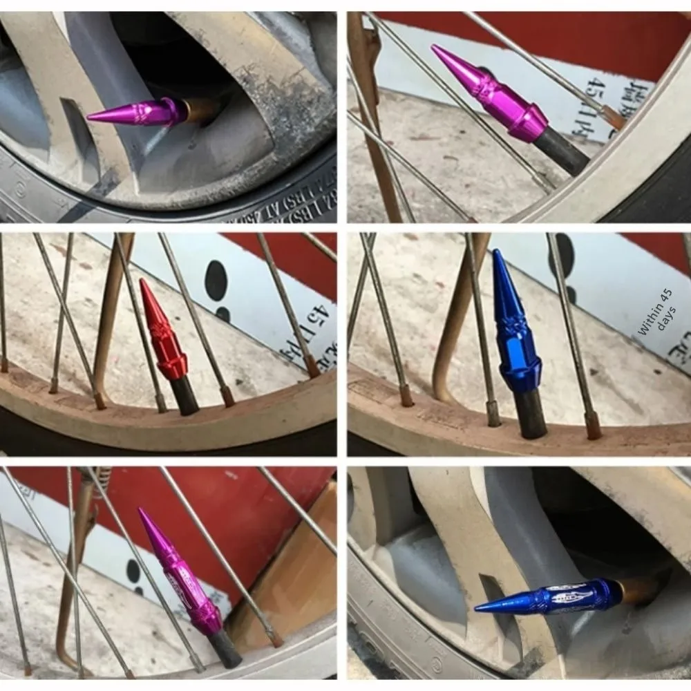 4pcs Universal Car Tires Valve Caps Sharp Pointed Personalized Modifications Pointed Valve Tips Tire Valve Cover