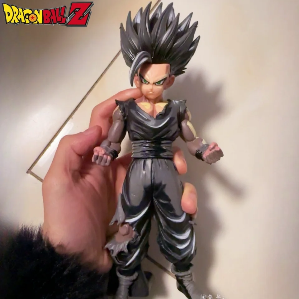 20cm Anime Dragon Ball Z Figure Gohan Super Saiyan Chocolate Black Ver. Pvc Action Figure Dbz Gohan Goku Cool Models Gift