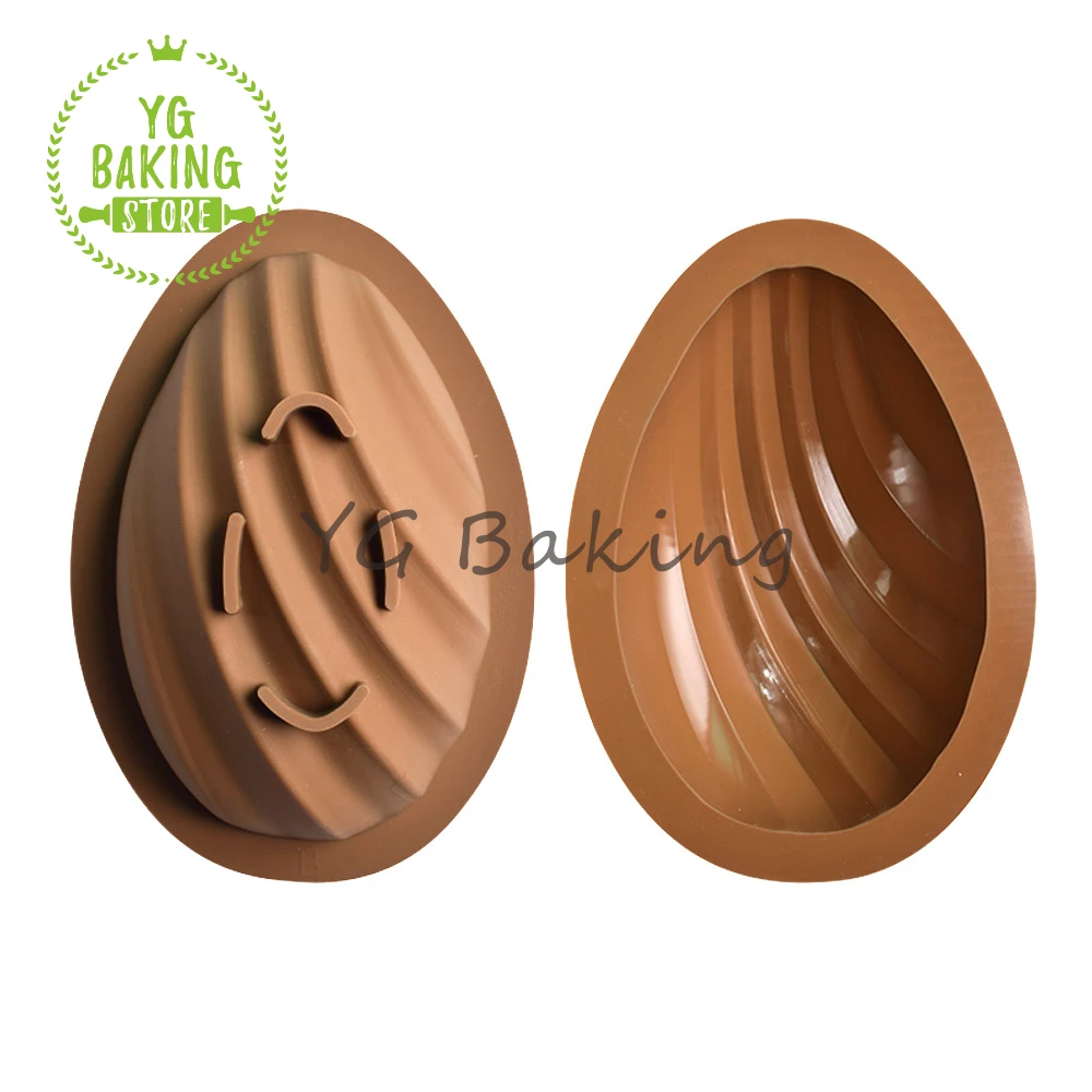 Dorica 1/8 Holes Thread Easter Eggs Silicone Mousse Mold DIY Smash Chocolate Mold Cake Decorating Tools Kitchen Cake Bakeware