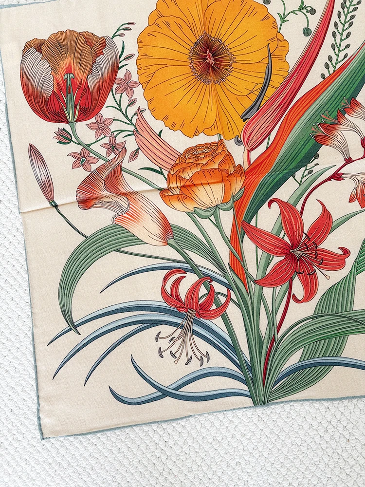 

Шерстяной шелковый шарф 65 см, женский, ручной работы, с подвернутыми краями, роскошные дизайнерские шали, бандана, аксессуары для волос, шеи, сумок, 65 см