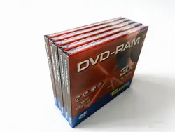 DVD RAM Disk Rewritable DVD-RAM Disc 4.7GB 2-3X Single-Sided 3X 120Mins 5Pcs/lot