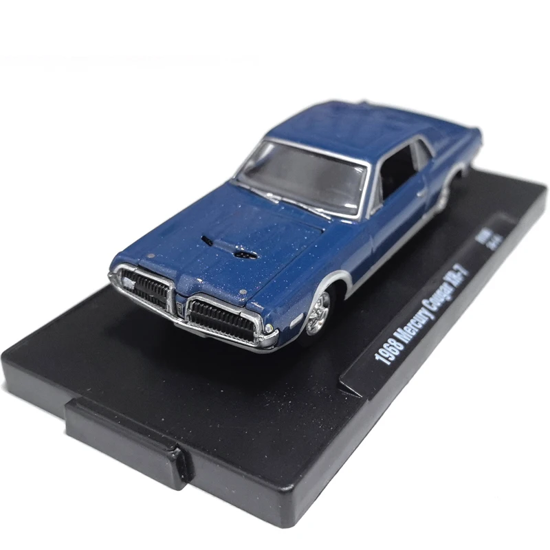 Escala 1:64 m2 liga fundida 1968 mercúrio cougar XR-7 menino brinquedos carros modelo clássicos adulto presente coleção lembrança exibição estática