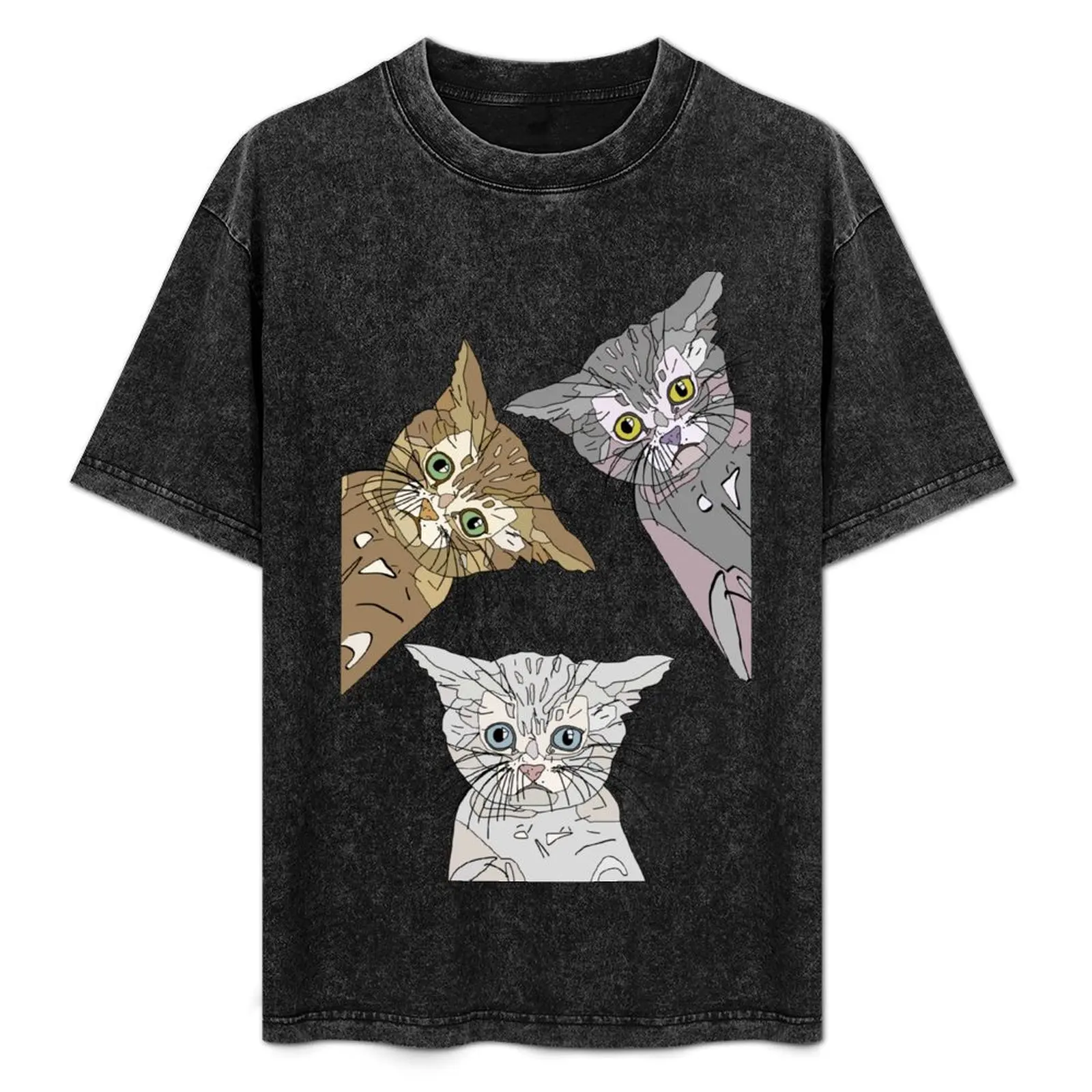 Kitties Galore Pattern T-Shirt sweat graphic shirts oversized graphic tee men t shirts high quality