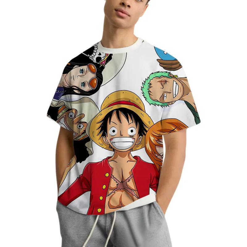 Zomer Hot Koop EEN STUK Anime Gedrukt Korte Mouw Volwassen Kinderen Tiener Mode Vrije tijd Sport Dagelijks Comfort Korte Mouw