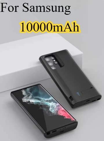 

10000mAH for Samsung S22 S23 S24 S25 Ultra S25 Plus Wired Battery Charger Case, Auxiliary Battery for Mobile Power Bank