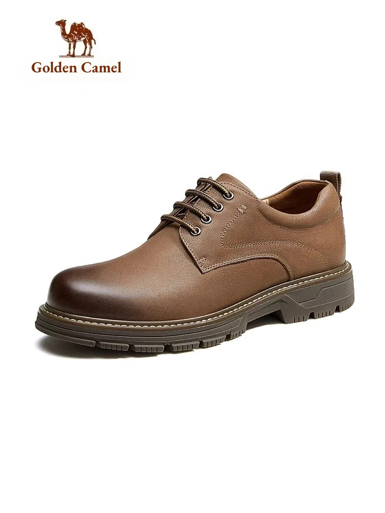Golden Camel Casual Leather Shoes for Men's 2026 New Business Casual Soft Sole Non-slip Leather Shoes Male Low-Top Casual Shoe