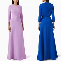 Customized Elegant A-Line Three-quarters Sleeve Dress Evening Dresses Formal Exquisite High Quality Prom Party Gowns for Women