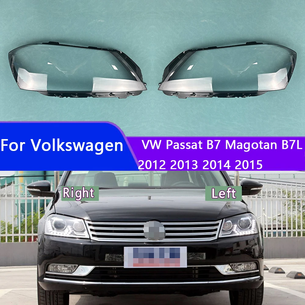 

For Volkswagen VW Passat B7 Magotan B7L 2012 2013 2014 2015 Halogen Front Headlight Shell Lampshade Headlamp Cover Plexiglass