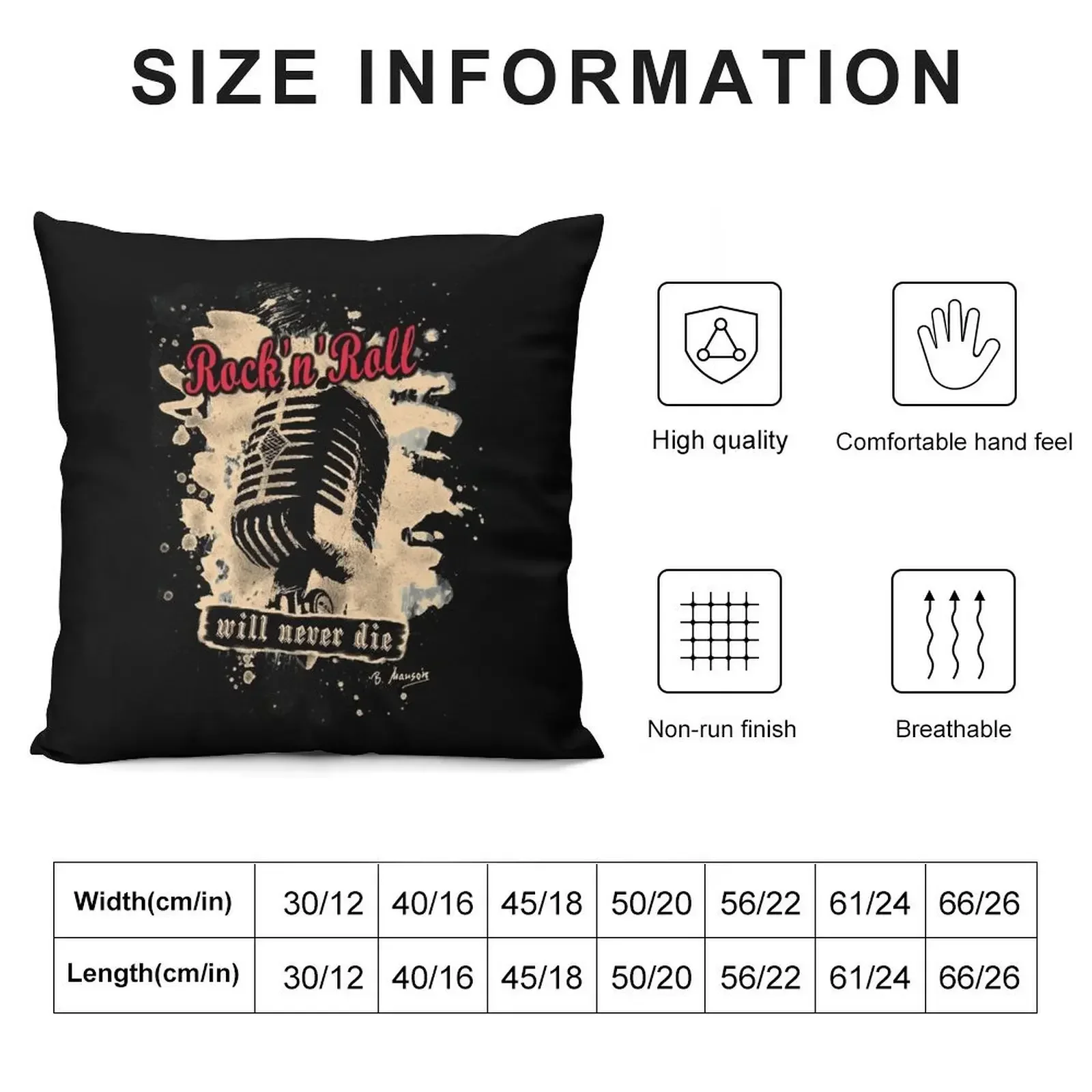 Rock-n-Roll Microphone - red Throw Pillow Pillow Cases Decorative Pillow Cases