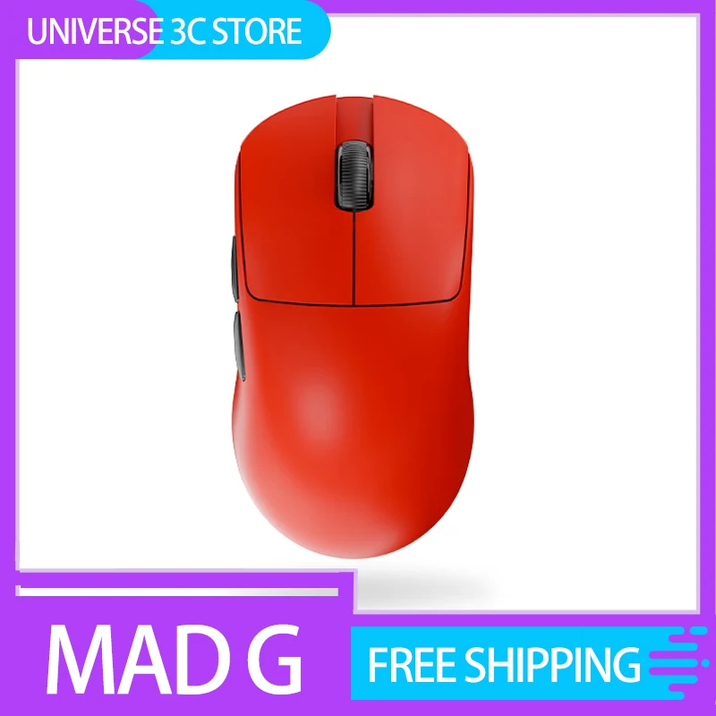 

Беспроводная мышь Madlions Mad G, 8k, легкая, без отверстий, на заказ Paw3395 Nordic52840 для игр, киберспорта, офиса, мышь Mad G Max, подарок