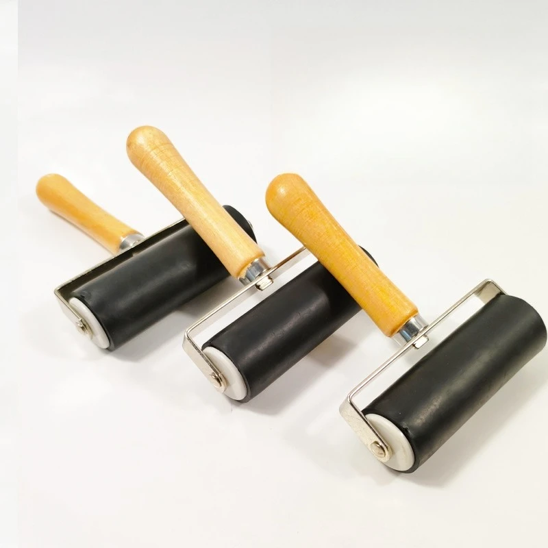Printmaking Ink Roller Diamond Painting Rubber Roller Children's Handmade Art Woodcut Tools 10cm Mimeograph Rubber Roller
