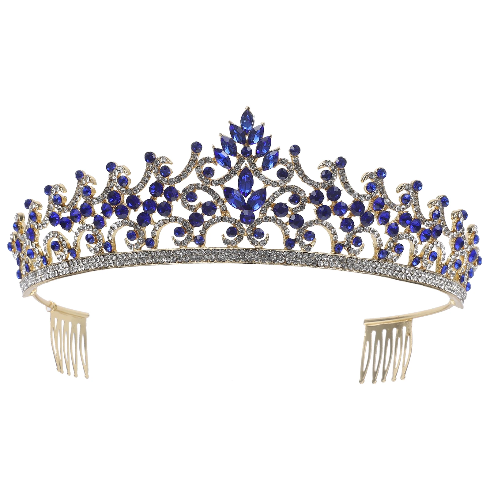

Bridal Crown Hair Accessories Crystal Rhinestone Crowns Women Wedding Bridesmaid Elegant Durable Comfortable Tiaras