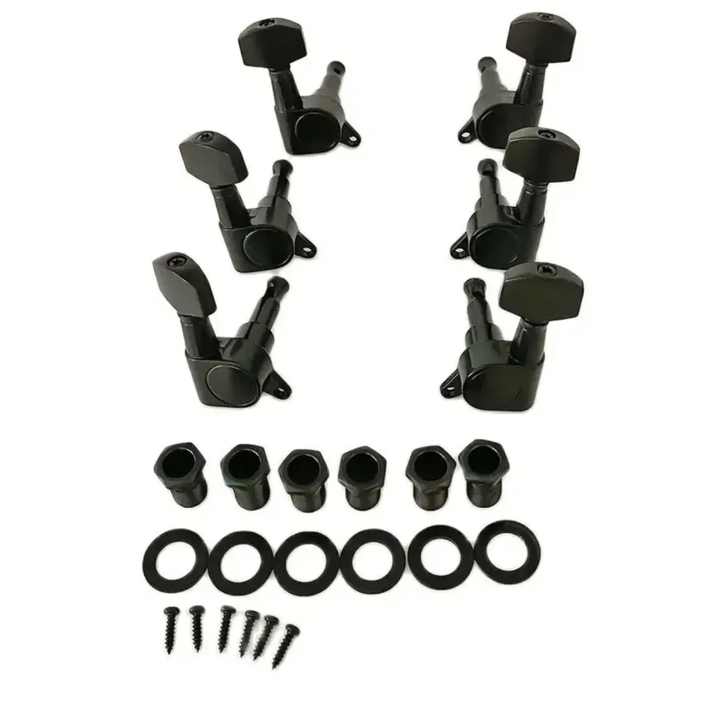 Metal Guitar String Tuning Pegs Totally Closed 3L3R Configuration Guitar Tuner Machine Head Knob Tuning Pegs Electric Guitar