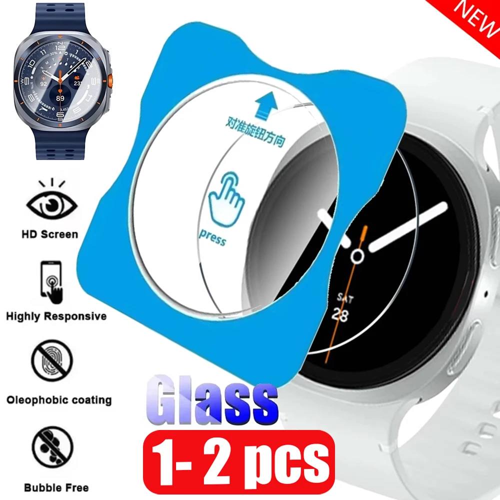 Quick Pasting Tempered Glass Film for Samsung Galaxy Watch 8 Classic 46mm High Definition Film for Watch Ultra/8/7/6/5/4 44-40mm