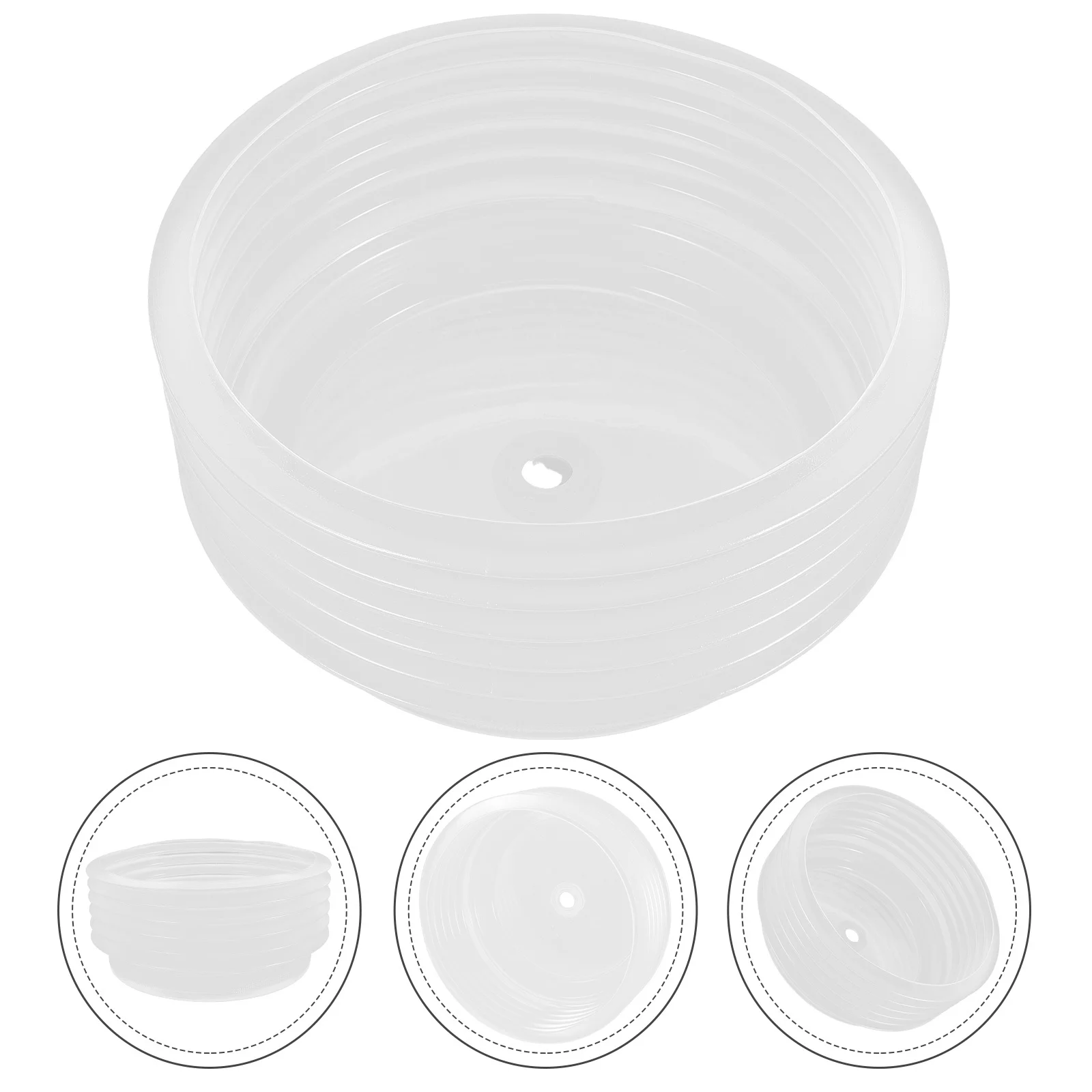 

Hole Saw Dust Catcher 125Mm Transparent Bottom Dirtproof Design Easy Install For Drywall Drilling Work Drill Ash Bowl