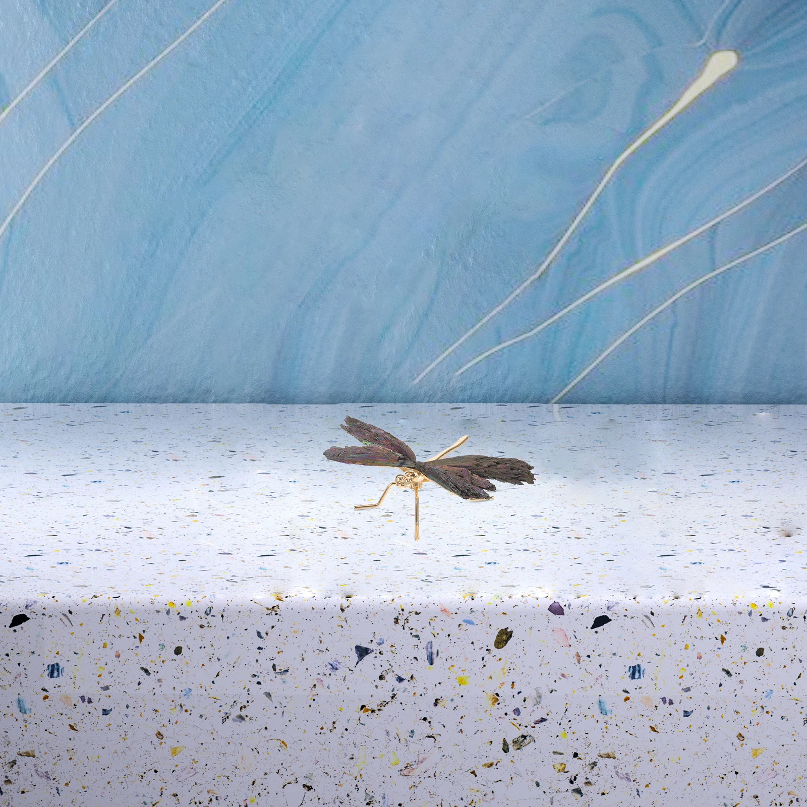 

Alloy Dragonfly Desktop Decor Retro Style Creative House Ornament Cabinet Shelf Decoration Lifelike Dragonfly Figure