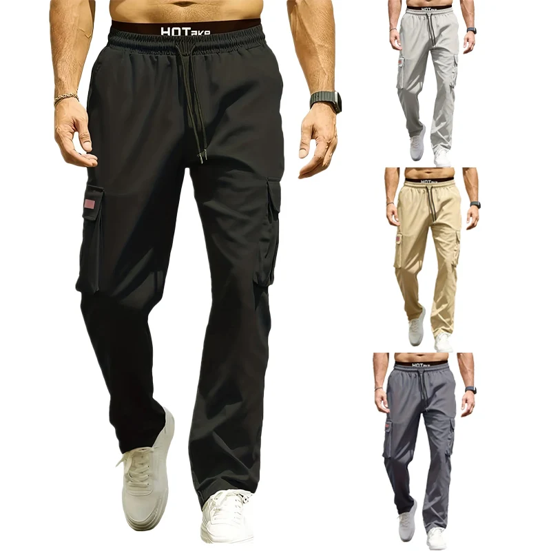 Pantalones cargo multibolsillo rectos de verano para trabajo ligero - imagen 4