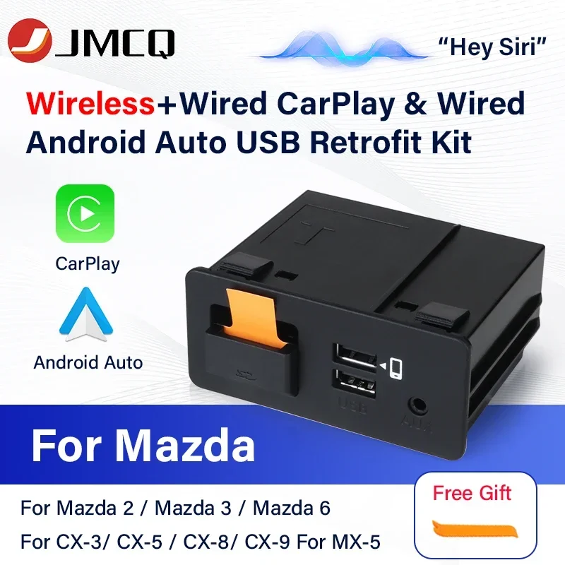 

CarPlay Android Auto USB Adapter Hub for Retrofit Mazda 6 Mazda 3 Mazda 2 CX30 CX5 CX8 CX9 MX5 miata TK78669U0C Kit