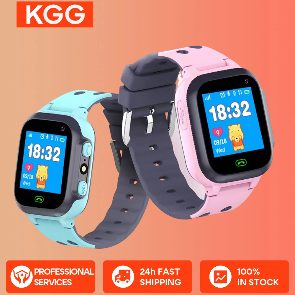 KGG 2G Kids Smart Watch with 13 Language Flashlight SOS Call Back Monitor Children Smartwatch Math Game Kids Clock Gifts.