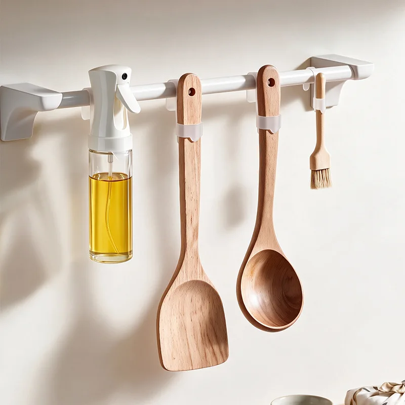2pcs Adjustable Elastic Hooks Multi-purpose Kitchen Spatula Ladle Hanger Holder Bathroom Comb Brush Organiser Rack