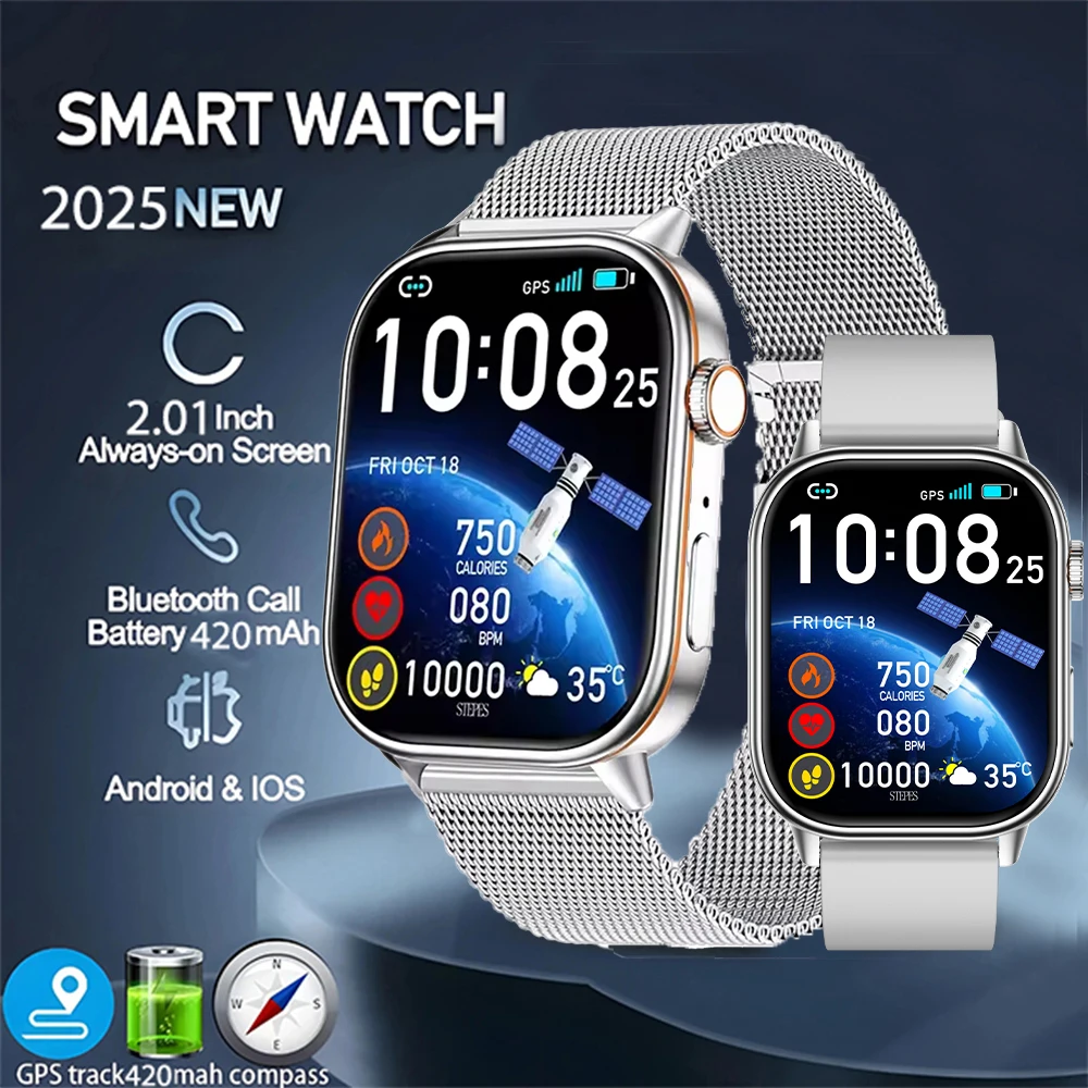 

Новинка 2025 года, умные часы, GPS, шесть позиционирования, мониторинг сердечного ритма, сна, Bluetooth-вызов, IP68, водонепроницаемые умные часы для фитнеса