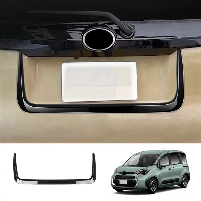 For Toyota SIENTA 10 Series 2022 2023 Exterior ABS Gloss Black Rear Door Trunk Strip Tailgate Moulding Trims Cover