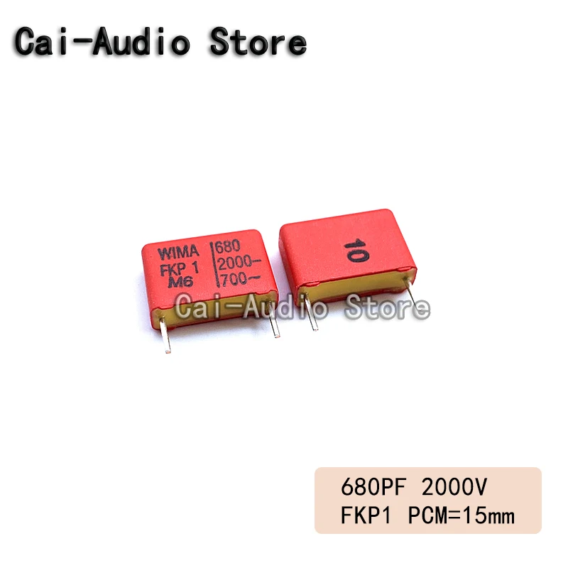2PCS/5PCS/10PCS/Lot Brand NEW Germany WIMA FKP1 2000V 680PF 2000V681 Film Capacitor 2000v680pf 681 Pitch 15mm FKP1U006804C00