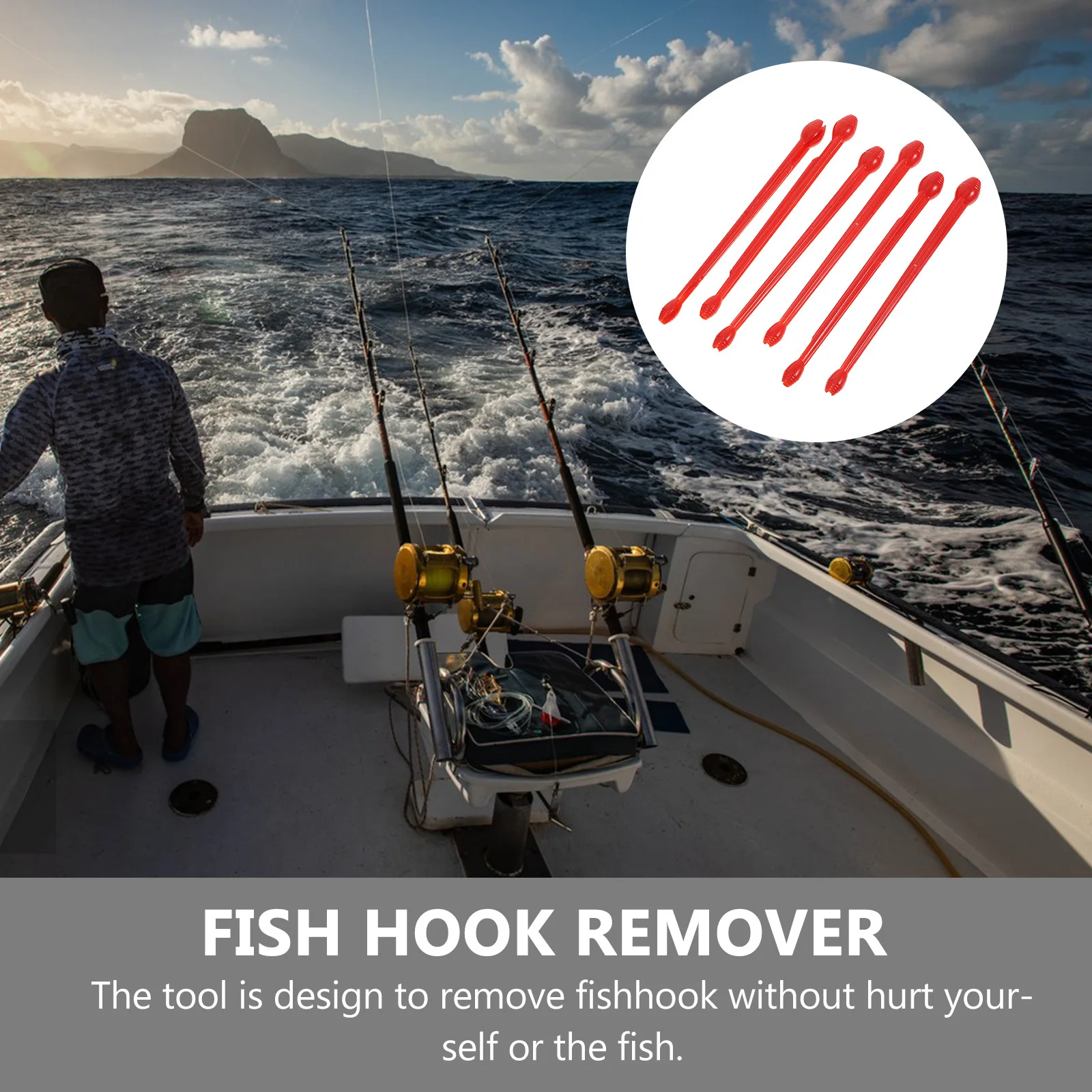 

6Pcs Fishhook Removal Tool Hard PP Fish Hook Remover Lightweight Durable Quick One- Extractor for Freshwater Saltwater