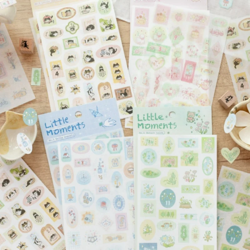 36pack/lot Kawaii Flower Cat Stickers Cute Scrapbooking DIY Diary Decorative Stationery Sticker Album Stick Label