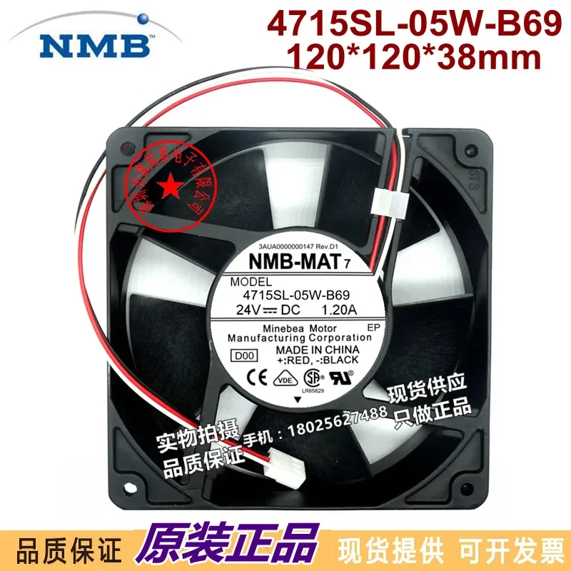 for NMB 4715SL-05W-B69-D00 24V 1.2A 120mm 38mm Variable Frequency Cooling Fan