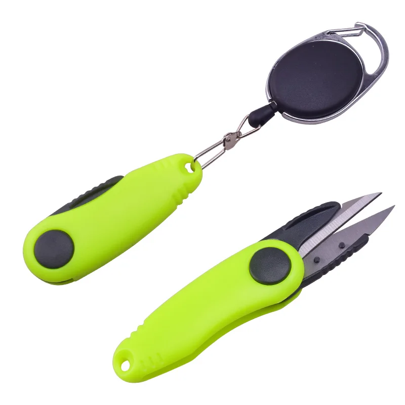 Proleurre Fishing Quick Knot Tool Shrimp-Shaped Stainless Steel Fish Use Scissors Accessories Folding Fishing Line Cut Clipper