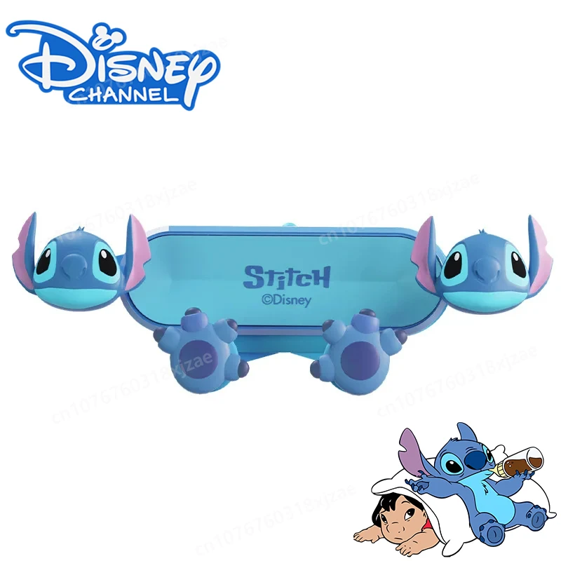 

Disney Stitch Phone Holder Car Decoration Cartoon Figure Kawaii Blue for Bracket Anti-Skidding Shockproof Rotatable Accessories