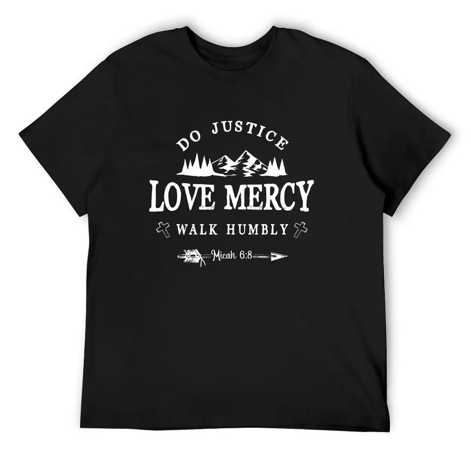 Do Justice Love Mercy Walk Humbly Micah 6:8 - Christian Gift T-Shirt cute clothes graphics Short sleeve tee men