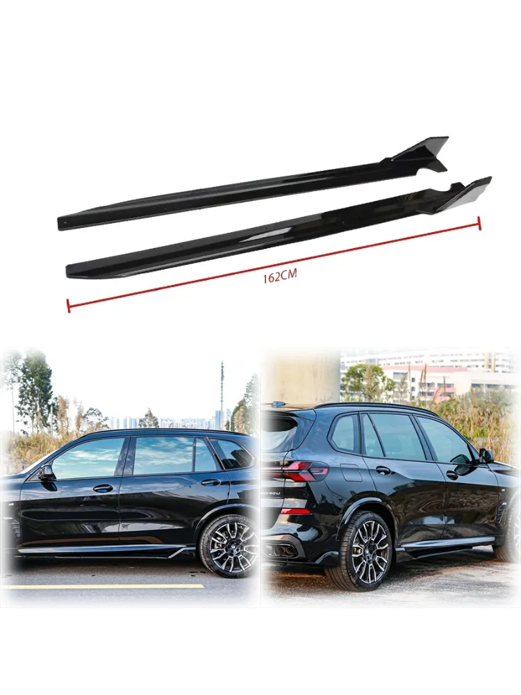 2019-2025 BMW X5 G05 M Sport Styl MP Nakładki Progowe Listwy Boczne Zderzaków Bocznych Czarny Połysk — 2