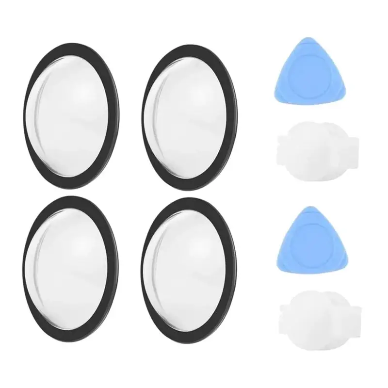 For Ricoh Theta SC2/S/V& PULUZ Action Camera 4PCS Lens Protective Glass Filter Protector Glass Stick Lens
