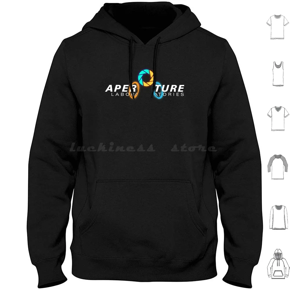 Portal Aperture Science Logo With Portals Hoodie Cotton Long Sleeve Half Life Half Life 2 Valve Portal Portal 2 Gordon Freeman