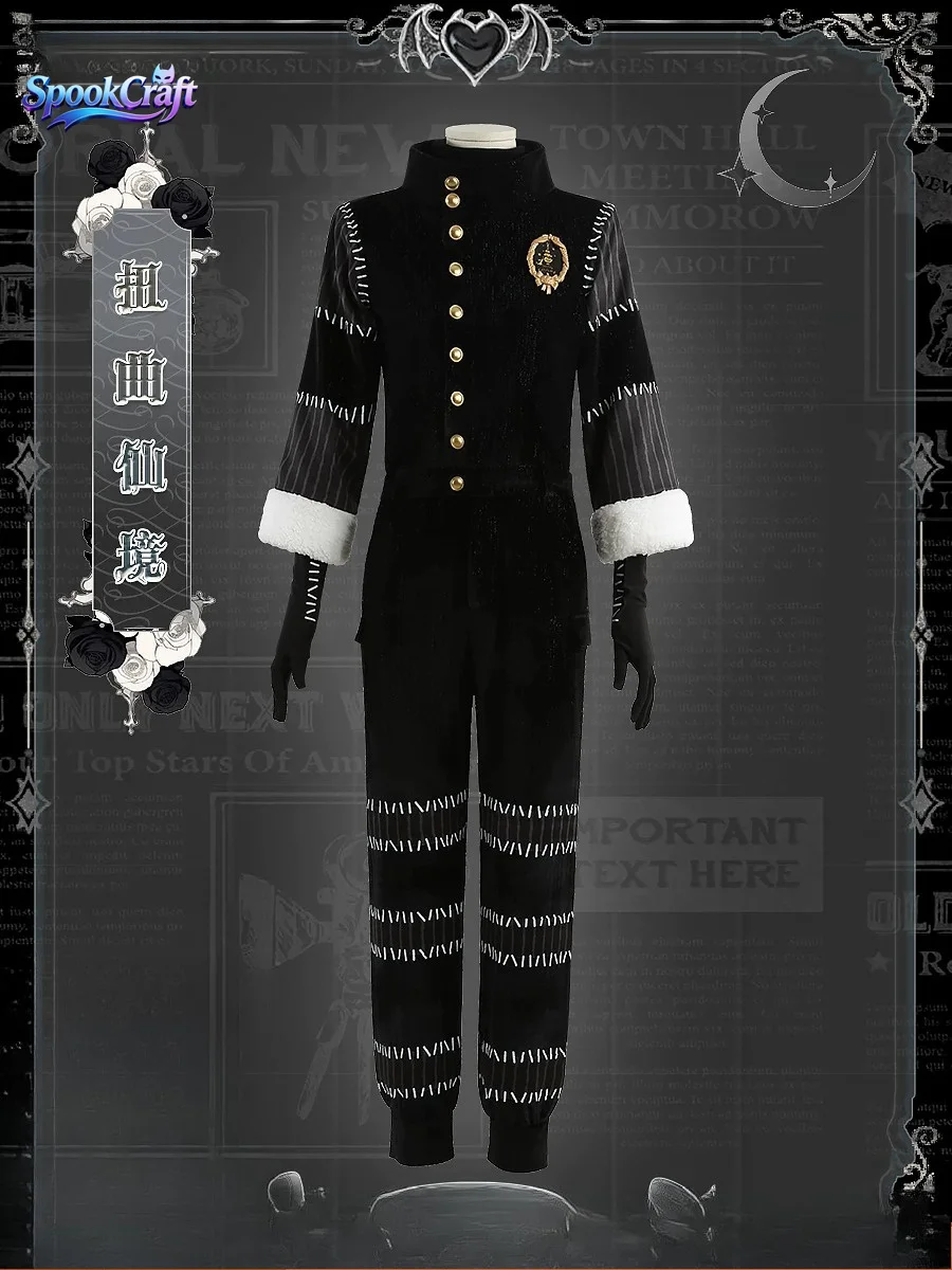New Twisted Wonderland 2025 Christmas Rook Custom Made Full Set Men Cosplay Costume Anime Role Play Outfit view 2