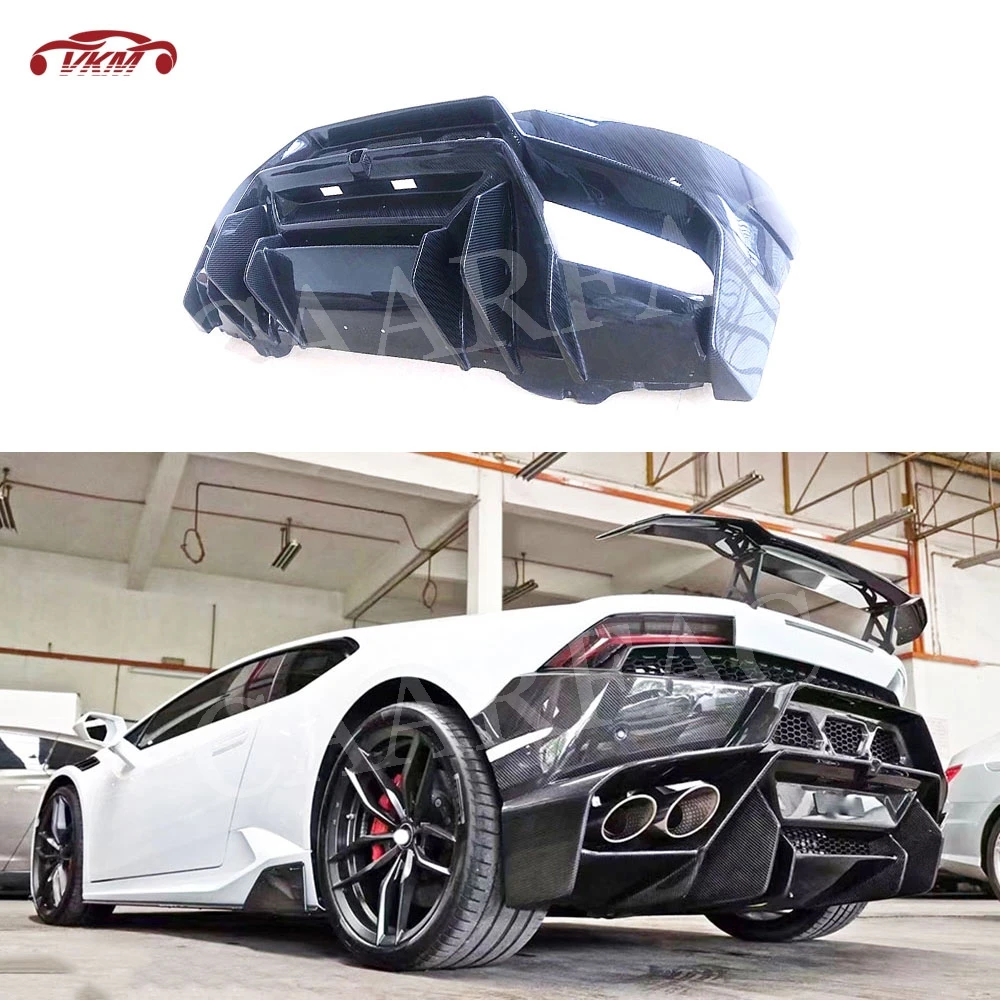 Dry Carbon Fiber Material Rear Bumper Body Kits Decoration For Lamborghini Huracan LP610 V Style 2014-2019