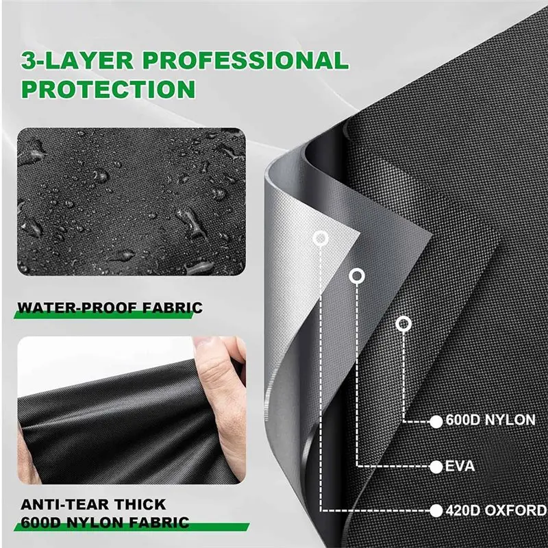 Heavy Duty Deep Fryer Cover Heat- Waterproof Dust Protective Electric Fryer Case for 3 Fryer