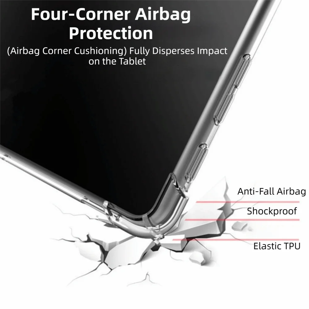 Shockproof 7.0 inch E-Reader Case Air Bag Anti-fall Protective Cover Wear Resistant TPU Back Shell for Bigme PocketNote