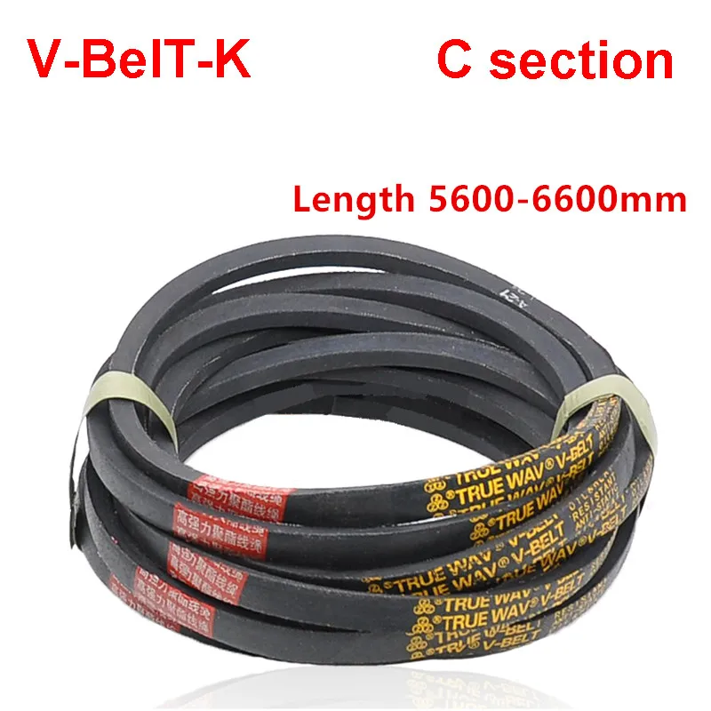 C Section V-Belt Transmission Belt Metric Size Zona triangular C5600 5700 5800 5900 6000 6100 6200 6300 6400 6500 6600mm