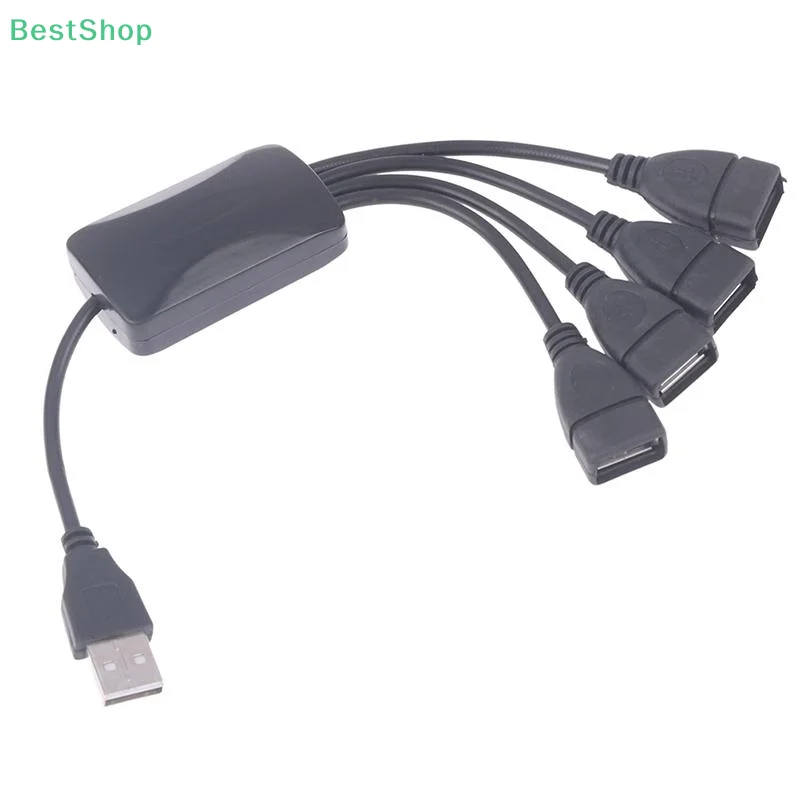 1 шт. USB 2.0 удлинительный кабель для передачи данных 1 штекер на 4 гнезда USB-концентратор разветвитель удлинительный кабель адаптер питания разъем