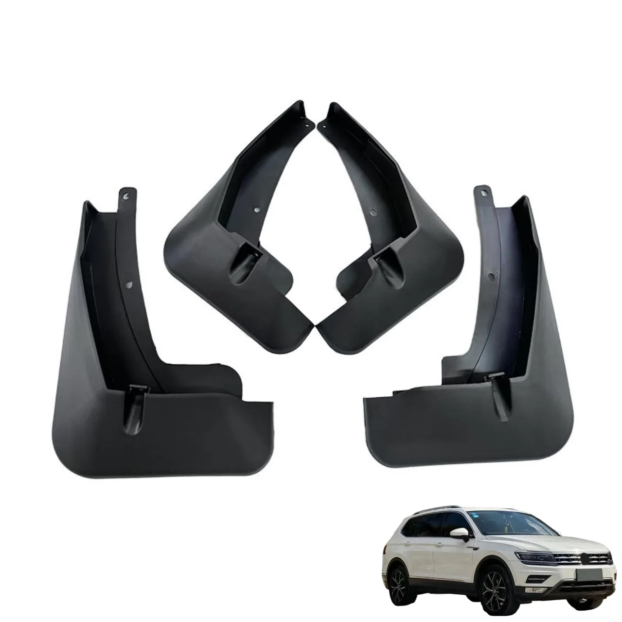 

Front and Rear Fender for Tiguan L 2017-2020 4Pcs Mud Flaps Auto Body Protection Durable Rubber Wheel Arch Covers