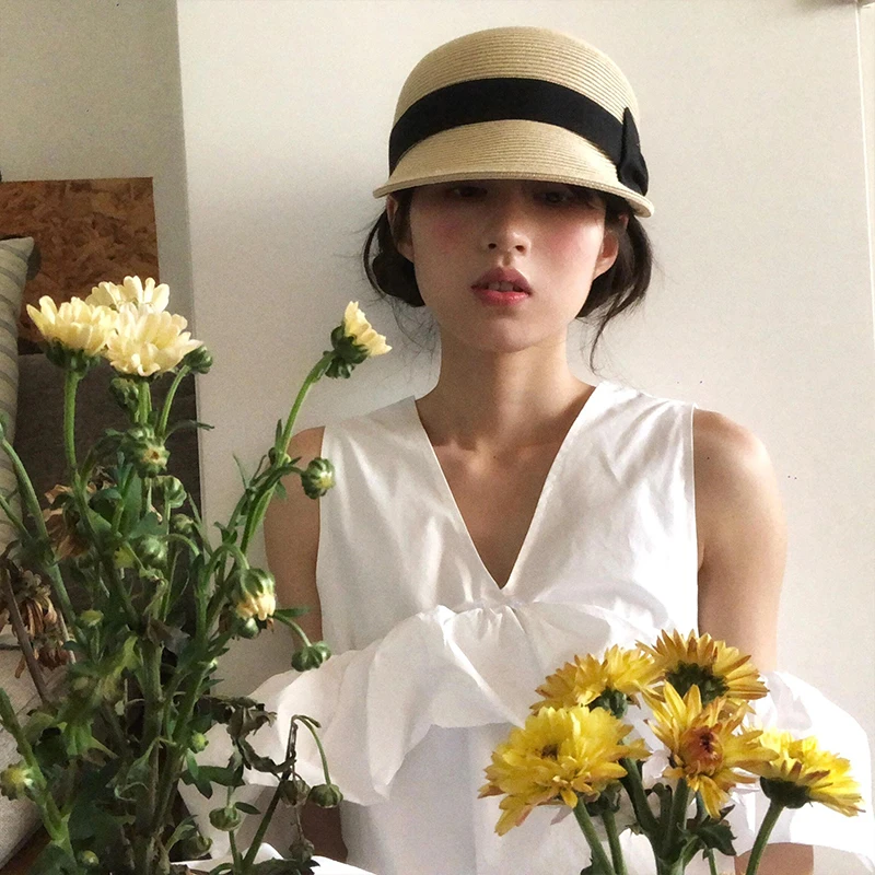 Bow Dome Straw Peaked Hat for - огляд і ціна Straw Hat Summer